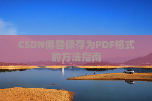 CSDN博客保存为PDF格式的方法指南